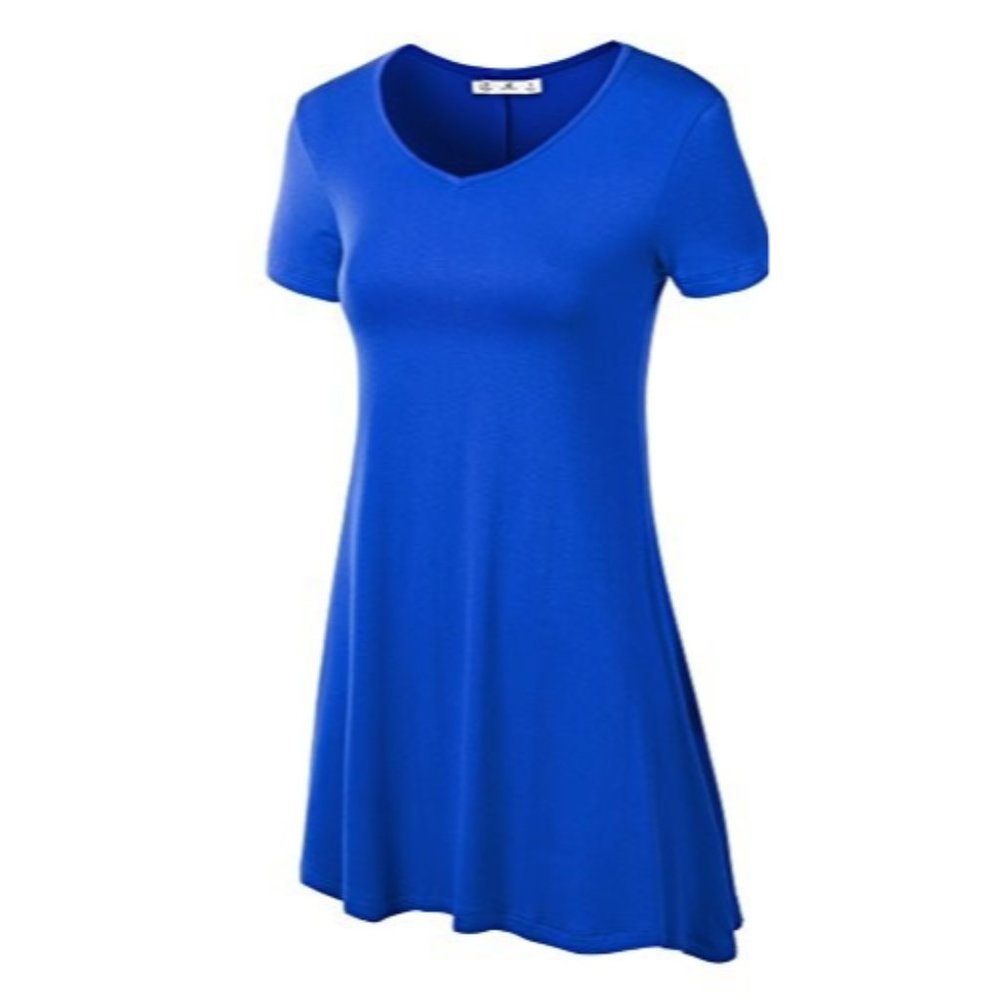 Tunic Top - Short Sleeve Royal Blue